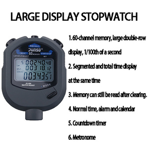 <span class=keywords><strong>Metronomo</strong></span> 0.01s precisione doppia fila 60 memoria che piove <span class=keywords><strong>cronometro</strong></span> tascabile professionale palmare elettronico sportivo Stopawtch - Product Image 3
