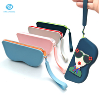 Étui à lunettes en silicone multicolore écologique, étanche avec fermeture éclair, pochette souple pour lunettes de soleil, sac de rangement pour lunettes en silicone – Vente chaude