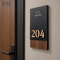 Plaque de numéro de chambre d'hôtel personnalisée avec braille, plaque de numéro de porte pour invités et signalétique de direction pour l'hôtellerie