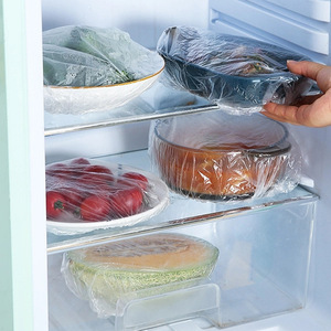 Pe Food Storage Film Sleeves Round Elastic Closing Disposable Plastic <b>Wrap</b> For Freshness Protection - Product Image 1
