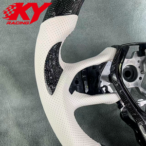 Volante deportivo personalizado de fibra de carbono, lámina delgada blanca y cuero blanco, adecuado para Infiniti Q60, Q60s, Q50, Q50s, G37, Q70 - Product Image 2