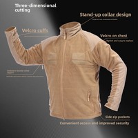 Veste polaire épaisse unisexe pour homme, style sportif, avec doublure en polyester color block, pour le sport en plein air en hiver, chaude et confortable