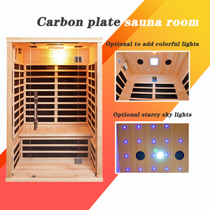 Portable Indoor Infrared Sauna Room for 2-Person with Solid Wood Construction Computer Control Panel Villa-Friendly Design - Product Image 6