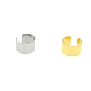 Boucles d'oreilles en acier inoxydable 316, motif lettre en forme de U, clip d'oreille unisexe pour un usage quotidien sans perçage - Product Image 3
