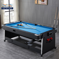 Table de billard multi-jeux rotative moderne S.Q.F, table de hockey sur air, table de tennis de table, pliable, construction en MDF personnalisable, retour de balles