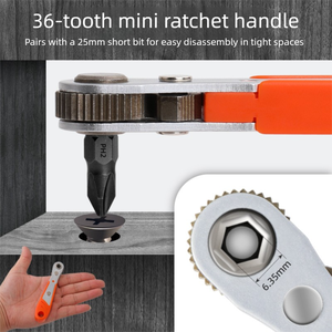 Set di 68 Punte per Cacciavite a Cricchetto Ximeng, Punte Piatte, Phillips, Torx e Speciali in Acciaio S2 Extra Duro con Custodia Rigida - Product Image 2