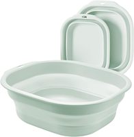 Lot de 2 bassins pliables, évier portable compact pour cuisine, camping, camping-car, biberons, lessive
