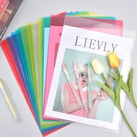 AFFISURE-Carpeta de plástico transparente para documentos, carpeta de bolsillo de copia segura, tipo L, tamaño de las letras US, fundas de papel A4, carpetas en transparente