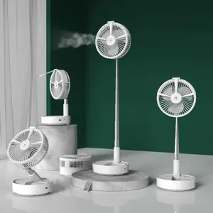 Ventilador plegable con Control remoto de cabeza móvil, ventilador rociador de humidificación de circulación de aire portátil con carga Usb