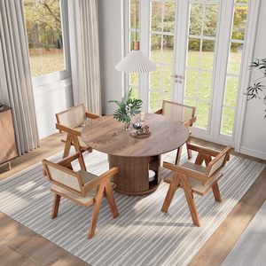 <span class=keywords><strong>Tavolo</strong></span> da Pranzo <span class=keywords><strong>Rotondo</strong></span> in Legno 2026 per 6 Persone, <span class=keywords><strong>Tavolo</strong></span> da <span class=keywords><strong>Cucina</strong></span> <span class=keywords><strong>Rotondo</strong></span> Moderno Stile Rustico <span class=keywords><strong>con</strong></span> Contenitore a 2 Livelli - Product Image 6
