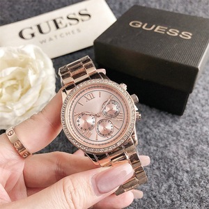 Phụ Nữ Mới Thạch Anh Xem Với Zircon Kim Cương Thời Trang Ba-Mắt Thiết Kế Ban Nhạc Da Cho Thương Mại Nước Ngoài Cross-Biên Giới - Product Image 3