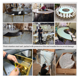 One-Stop Shopping Wedding Serpentine Table Muebles elegantes <span class=keywords><strong>para</strong></span> <span class=keywords><strong>fiestas</strong></span> y <span class=keywords><strong>mesas</strong></span> y sillas de eventos - Product Image 5