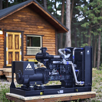 Générateurs diesel portables super silencieux de 50 kVA à 200 kVA, démarrage automatique, châssis ouvert, triphasé, faible bruit, tension nominale 380 V