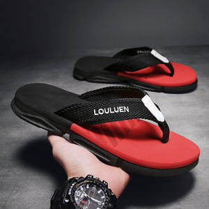 Tongs pour hommes Louluen, été, extérieur, antidérapantes, semelle EVA, doublure en mesh, couleur unie, dessus synthétique, sandales à bout ouvert - Product Image 4