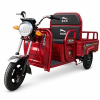 Tricycle électrique de transport 60V, 351 à 500W, trois roues, chariot utilitaire, autonomie minimale 90 km, charge utile 400 kg