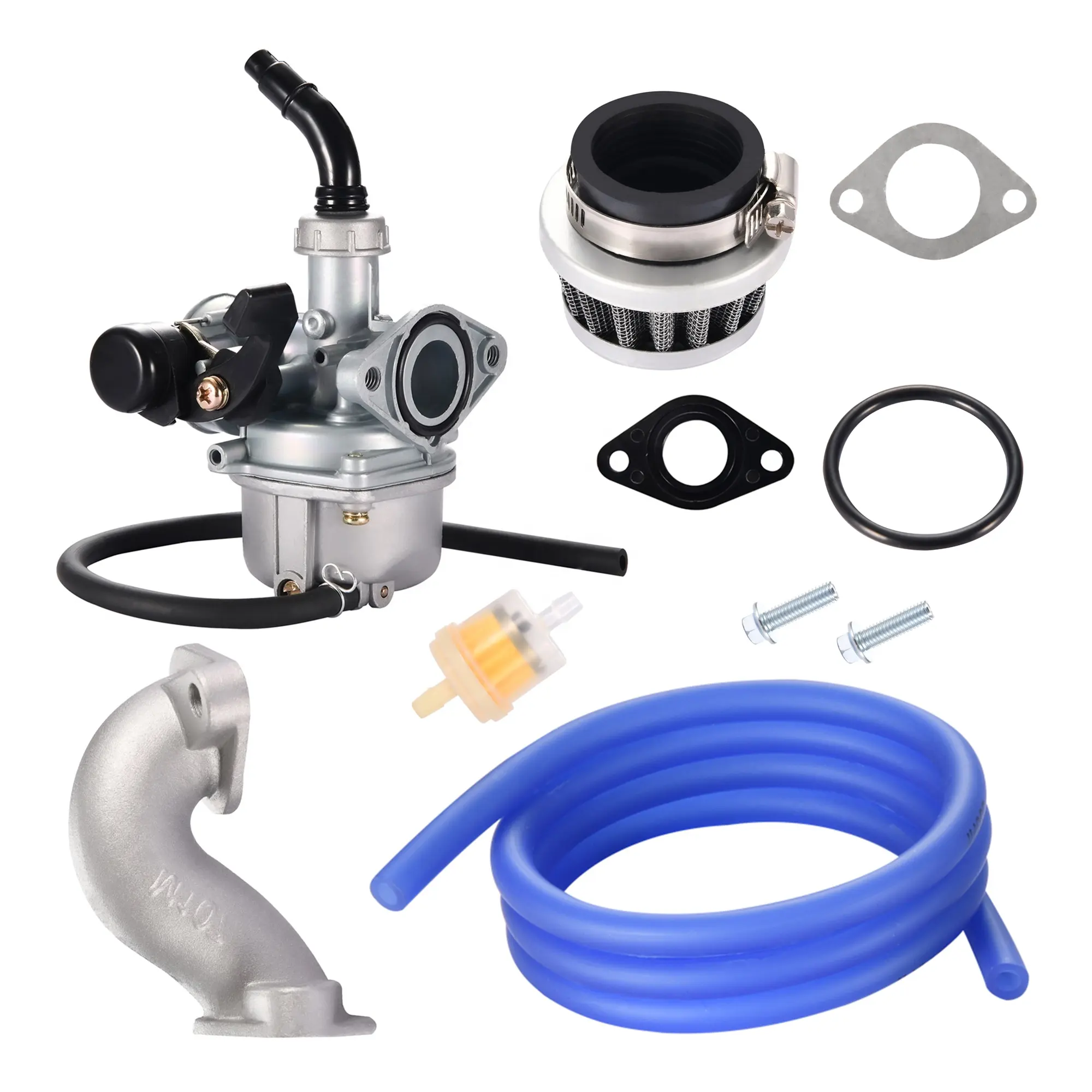 GOOFIT Cable Carburetor 19mm Air Filter Assembly Carb Intake Choke Pipe Gasket Fuel Hose SUNL Line Replacement For 50cc 70cc 110