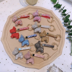 High Sell Cute Keychain for Car Nice Custom Rhinestone Keychain Wholesale Crystal Key Chains