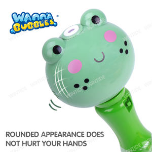 מכונת בועות פלסטיק OEM ODM בצורת טיל, דבורה מחייכת, חתול תות, תירס, עם מקל בועות עם תאורת לד - Product Image 3