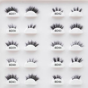 New Design Mini Half Corner Black Faux Mink <strong>Lashes</strong> Degradable Plant Fiber Half Cat Eye 3D Eyelashes <strong>Strip</strong> <strong>Extensions</strong> Full <strong>Strip</strong> - Product Image 5