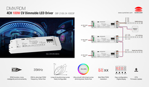 Controlador de Iluminación LED UltraPro 100W DMX512RDM, 4 Canales, 24V CC, PWM 500Hz-35KHz, 8/16 bits, OTA, Independiente, 31 Efectos para un Solo Color, CCT, RGB, RGBW - Product Image 4