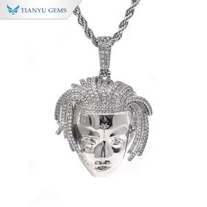 Tianyu Cartoon character diamond-encrusted luxury pendant necklace unique design exquisite style with rope <b>chain</b> necklace - Product Image 3