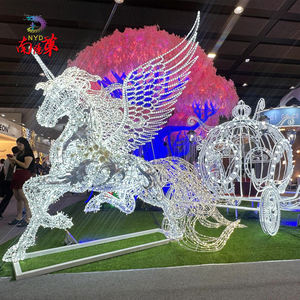 Fabricante grandes decoraciones para festivales luces Led carruaje de caballos <span class=keywords><strong>Cenicienta</strong></span> para Navidad boda decoración de vacaciones - Product Image 1