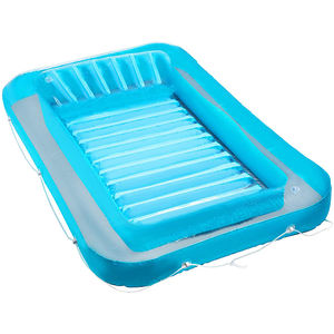 Tumbona Flotante Inflable para <span class=keywords><strong>Piscina</strong></span>, Color Azul Bronceado, con Reposacabezas Extraíble, Interior Acanalado, Cama Flotante para Broncearse, para Adultos - Product Image 3