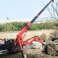 Grue araignée portable télécommandée à faible pression au sol de 3 tonnes (3000 kg) pour la levée de climatiseurs sur toiture et l'installation de refroidisseurs CVC