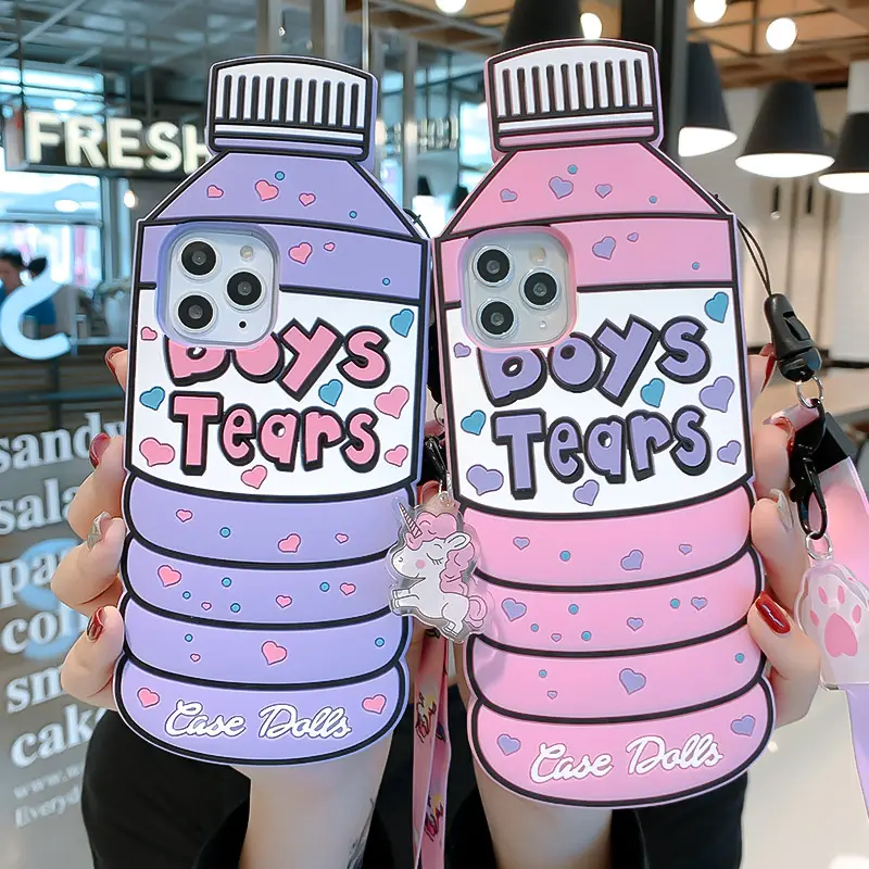 Case Dolls Bottle for iPhone 5 5s 6 6s Plus 7 8 X 4s 4 SE 2020 XR XS Max 11 Pro Max Case Boys Tears Phone Back Cover
