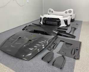 Kit de Carrocería Estilo TS, Material Superior de Fibra de Carbono, Parachoques, Capó, Faldones Laterales, Alerón para <span class=keywords><strong>Nissan</strong></span> GTR <span class=keywords><strong>35</strong></span> - Product Image 5