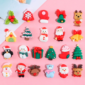Décorations de Noël en résine EVA pour coques de téléphone, accessoires DIY, Père Noël, sapin, bonhomme de neige, renne - Product Image 4