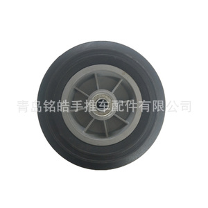 8 Inch Solid Rubber Wheel 100kg Load Capacity Puncture Proof <b>For</b> <b>Tool</b> <b>Carts</b> Handcarts Luggage <b>Carts</b> Gray Firm Tread - Product Image 5
