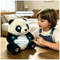 Mainan Boneka AI Tiktok Viral 60 Bahasa ChatGPT LED Mata Emosional Mainan Boneka Interaktif Hadiah Natal untuk Balita