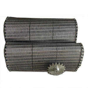 Isıya dayanıklı paslanmaz fırın çelik şanzıman zincirleri gıda tel örgü plaka isı tüneli için göz bağlantı konveyör bant taşıma - Product Image 1