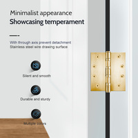Charnières de porte en acier inoxydable robustes avec roulements à billes de 3 mm pour portes en bois et en acier
