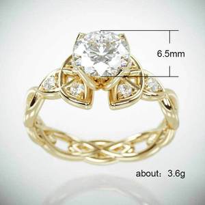 Anillo de Cristal con Patrón Calado en Tono Rosa para Mujer, Elegante Accesorio de Moda para Uso Diario y Fiestas - Product Image 5