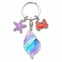 Porte-clés promotionnels Seychelles personnalisés avec logo, en alliage de zinc et émail souple, thème tropical tendance, souvenir de vacances, directement de l'usine marine