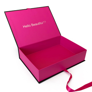 Boîte <span class=keywords><strong>cadeau</strong></span> de luxe personnalisée la moins chère, rouge et noire, grande taille, pour les cadeaux d'<span class=keywords><strong>anniversaire</strong></span> - Product Image 4