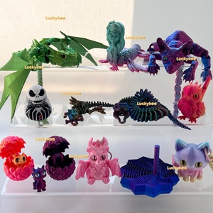 Luckykoo NovaCross Figurine créative en plastique <span class=keywords><strong>d</strong></span>'animal <span class=keywords><strong>dinosaure</strong></span> articulé en forme <span class=keywords><strong>d</strong></span>'œuf <span class=keywords><strong>de</strong></span> serpent imprimé en 3D, <span class=keywords><strong>jouet</strong></span> amusant pour enfants, nouveauté - Product Image 6