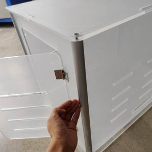 Özel akrilik kedi köpek kulübesi ev Modern şeffaf Pet ekran durak kediler köpekler tavşanlar için taşınabilir kafes Pet ev Pet Hut - Product Image 3