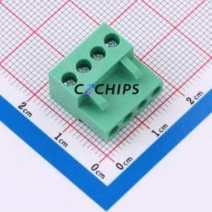 MXHT396K-3.96-04P-GN01-Cu-S-A Plug-in Terminal <b>Block</b> P=3.96mm Connector Plug <b>Screw</b> Fixing 1x4P 3.96mm - Product Image 1