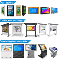 Kiosque d'affichage numérique multi-touch couleur étanche de 32 43 50 pouces pour les magasins de détail et la publicité extérieure d'orientation