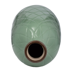 Vaso in ceramica con motivo a quadri per l'arredamento del soggiorno e vaso decorativo per fiori per la camera da letto - Product Image 6