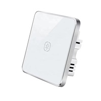 Interrupteur intelligent tactile WiFi Tuya avec panneau en verre trempé, 1 voie, contrôle à distance par application, pour normes UK/EU 110V 10A