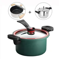 Nieuwe Non-stick Gietijzeren Micro Snelkookpan Afdichtring Kookgerei Sets Soep & Stock Potten Micro Snelkookpan met Handvat