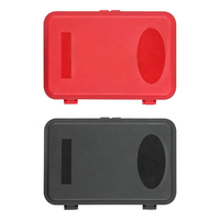 Boîte à mouches PS rouge et noire en plastique pour accessoires de pêche en lac et en rivière, leurres pour la pêche en eau salée