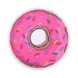 Custom Printed Donut Pattern Bath Tassels <b>Beach</b> <b>Towel</b> Summer Wholesale Quick-Drying Strong Super Soft Bag - Product Image 2