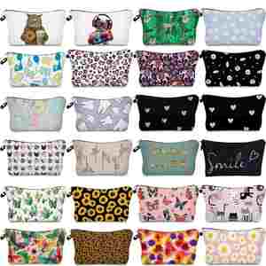 Nouvelle tendance : trousse de maquillage de voyage pour femme avec motif original et mignon, personnalisable avec logo - Product Image 1