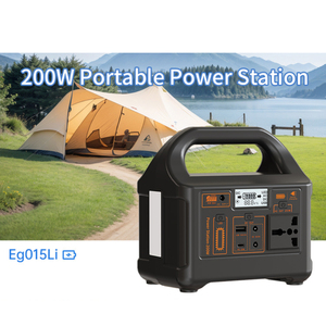 Station d'alimentation portable 200W, batterie LiFePO4 153,6Wh, ports multiples, prise AC universelle pour usage extérieur et domestique en cas d'urgence - Product Image 1