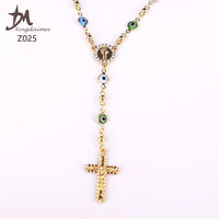 Collier religieux mauvais yeux en or 18k, pendentif religieux, nouveau Design, en cuivre, fabriqué à la main, emballage séparé, Z025
